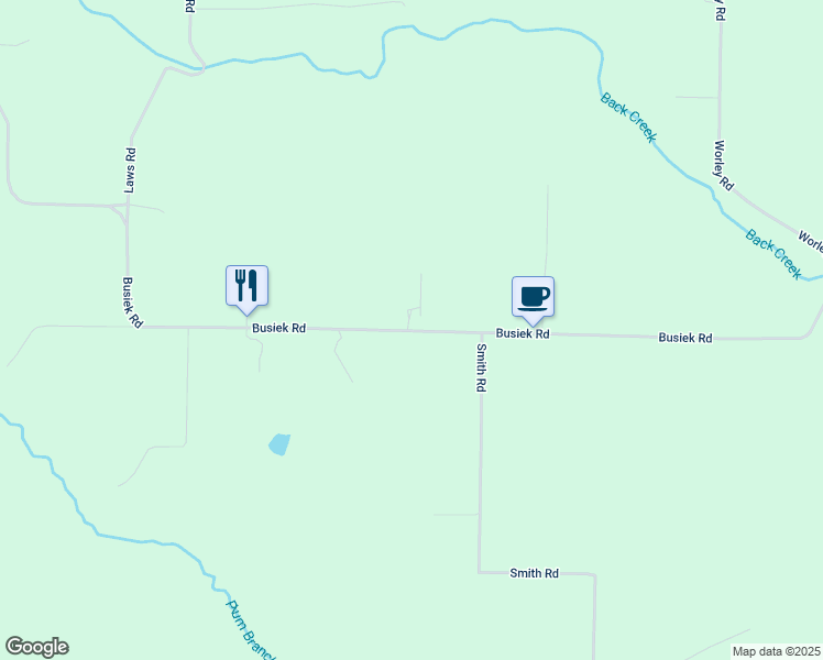 map of restaurants, bars, coffee shops, grocery stores, and more near 6870 Busiek Road in Farmington
