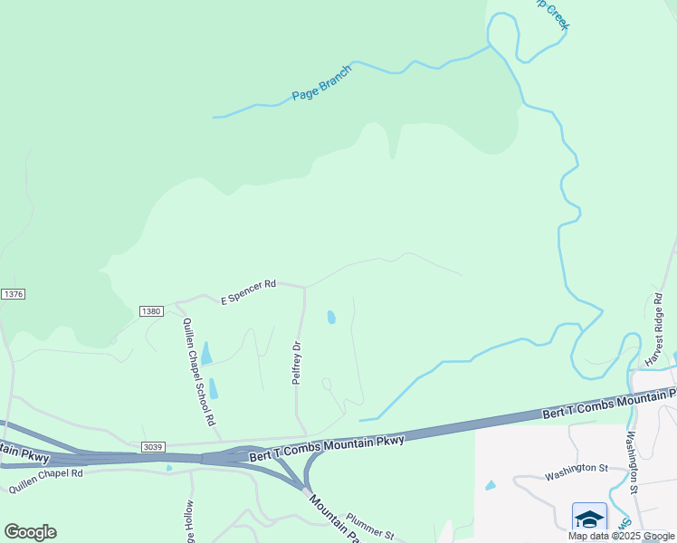 map of restaurants, bars, coffee shops, grocery stores, and more near Quillen Chapel School Road in Campton