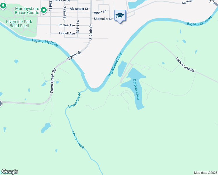 map of restaurants, bars, coffee shops, grocery stores, and more near 1465 Carbon Lake Road in Murphysboro