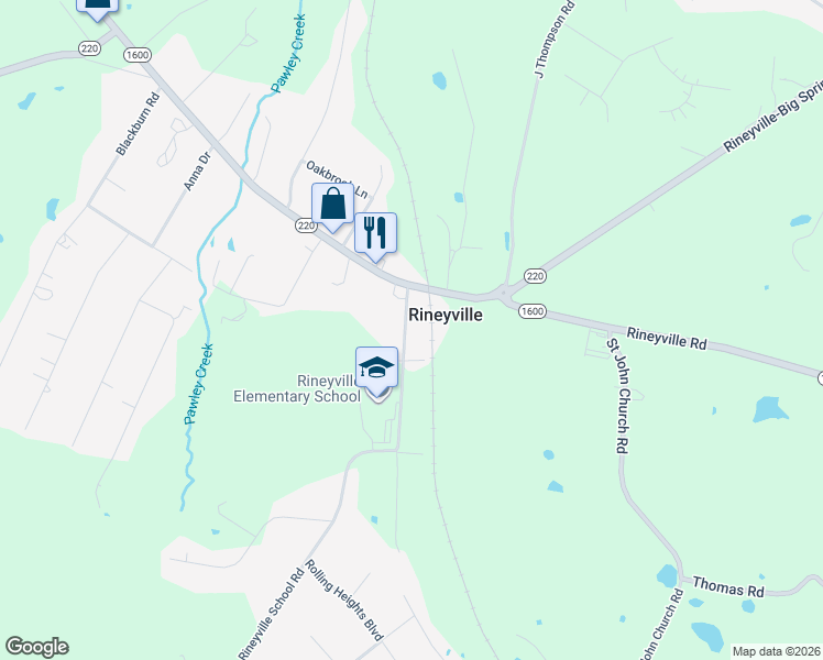 map of restaurants, bars, coffee shops, grocery stores, and more near 86-144 Rineyville School Road in Rineyville