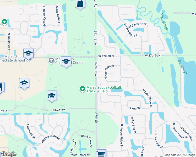 map of restaurants, bars, coffee shops, grocery stores, and more near 3550 North Tyler Court in Wichita