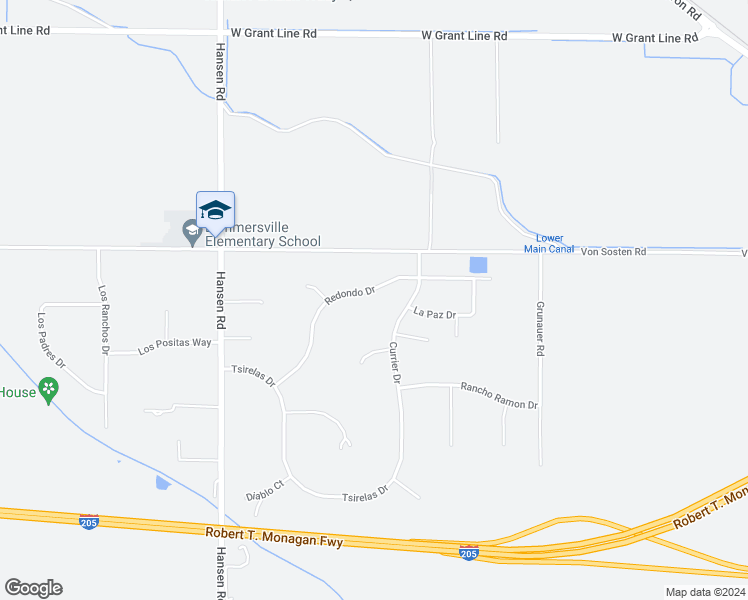 map of restaurants, bars, coffee shops, grocery stores, and more near 15948 Redondo Drive in Tracy