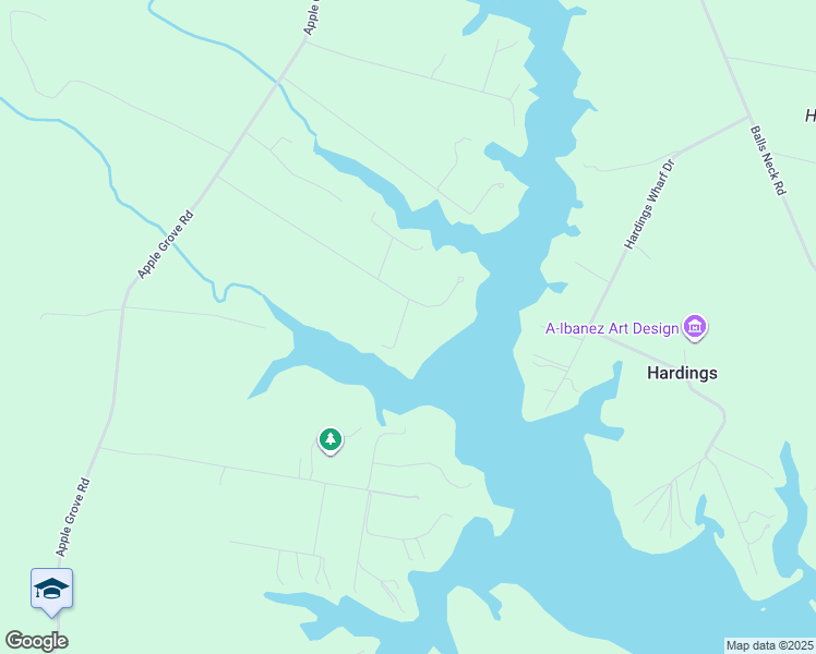 map of restaurants, bars, coffee shops, grocery stores, and more near 490 Dividing Creek Lane in Kilmarnock