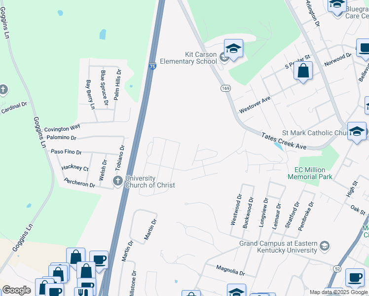 map of restaurants, bars, coffee shops, grocery stores, and more near 520 Breezewood Circle in Richmond