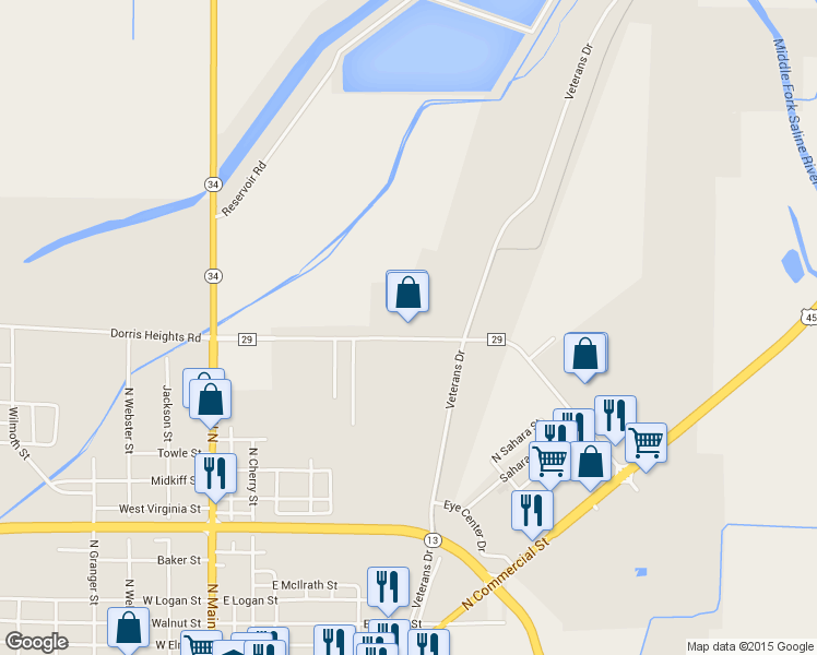 map of restaurants, bars, coffee shops, grocery stores, and more near 155 West Small Street in Harrisburg