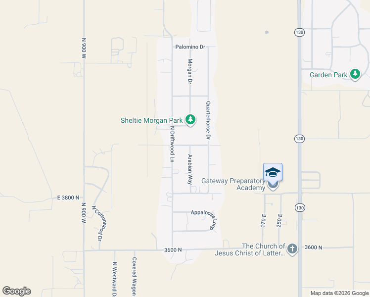 map of restaurants, bars, coffee shops, grocery stores, and more near 220 Spanish Trail Drive in Cedar City