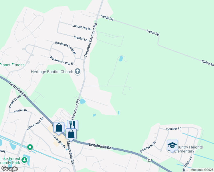 map of restaurants, bars, coffee shops, grocery stores, and more near 4282 Honeysuckle Lane in Owensboro