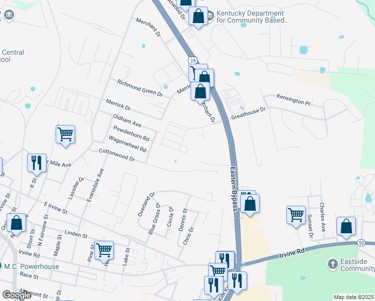map of restaurants, bars, coffee shops, grocery stores, and more near 1020 Duckhorn Drive in Richmond
