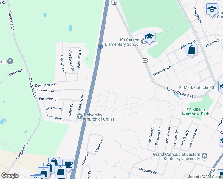 map of restaurants, bars, coffee shops, grocery stores, and more near 520 Breezewood Circle in Richmond