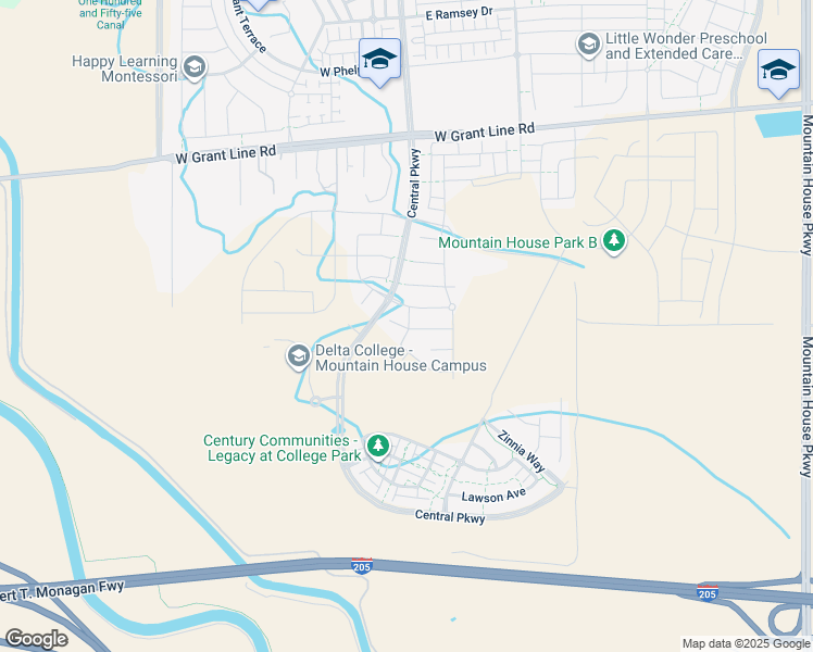 map of restaurants, bars, coffee shops, grocery stores, and more near 1965 S Aguirre RD in Mountain House