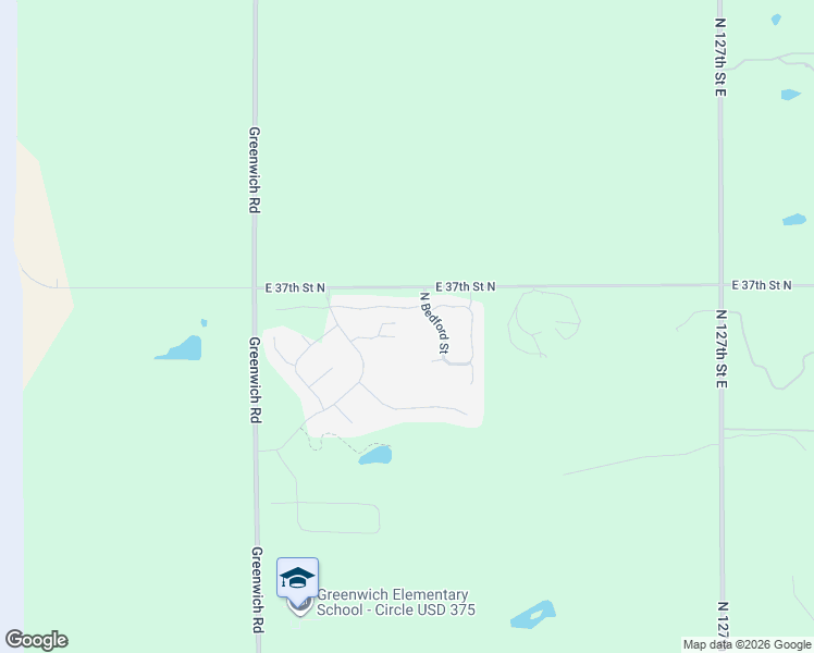 map of restaurants, bars, coffee shops, grocery stores, and more near 12101 East 37th Street North in Wichita