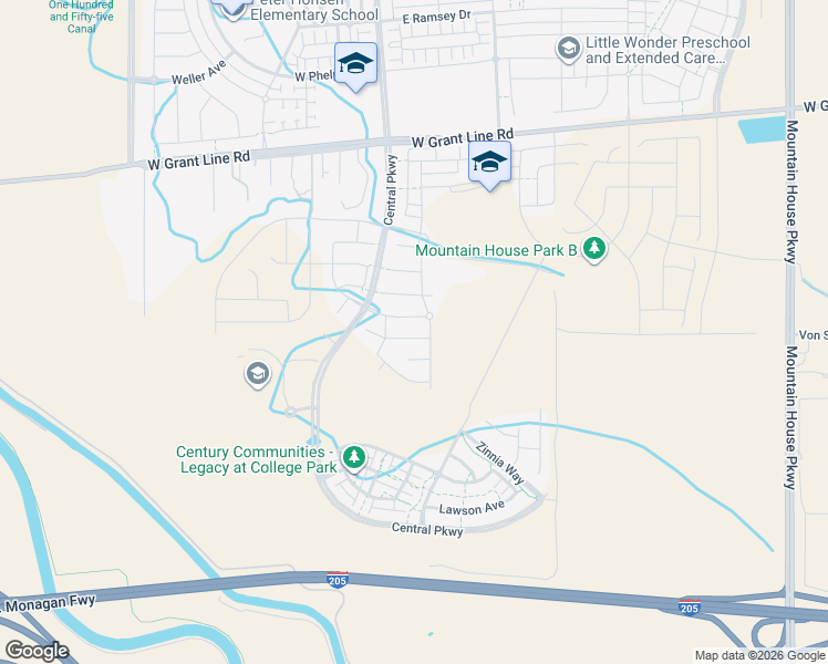 map of restaurants, bars, coffee shops, grocery stores, and more near 77 Stefano Avenue in Mountain House