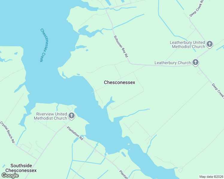 map of restaurants, bars, coffee shops, grocery stores, and more near 17456 Northside Road in Onancock