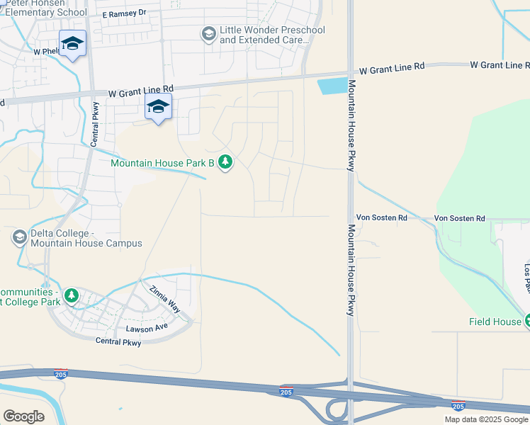 map of restaurants, bars, coffee shops, grocery stores, and more near 527 East Fiorino Street in Tracy