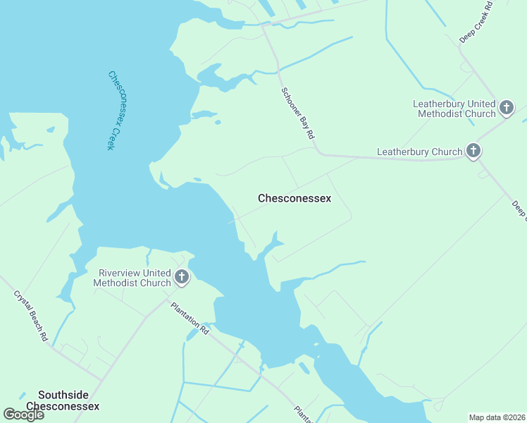 map of restaurants, bars, coffee shops, grocery stores, and more near 17456 Northside Road in Onancock