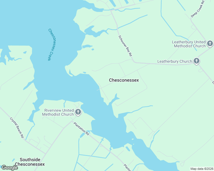 map of restaurants, bars, coffee shops, grocery stores, and more near 17324 Northside Road in Onancock