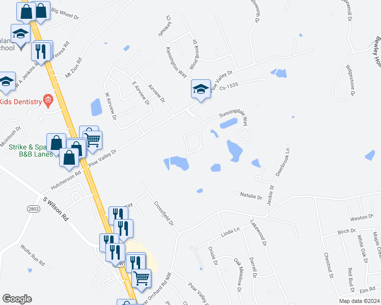 map of restaurants, bars, coffee shops, grocery stores, and more near 403 Cs-1617 in Elizabethtown