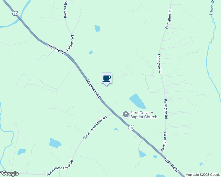 map of restaurants, bars, coffee shops, grocery stores, and more near 14650 Mountain Road in Glen Allen
