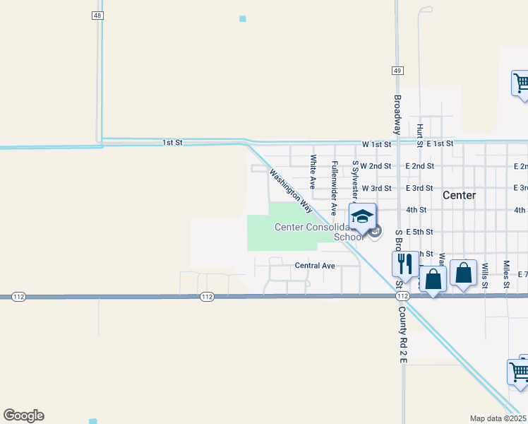 map of restaurants, bars, coffee shops, grocery stores, and more near 103 Garcia Street in Center