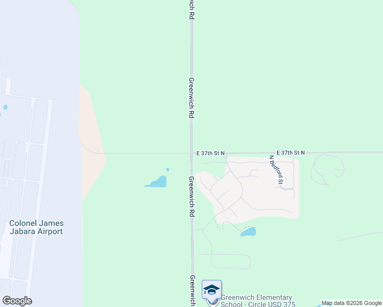 map of restaurants, bars, coffee shops, grocery stores, and more near 11201 East 37th Street North in Wichita