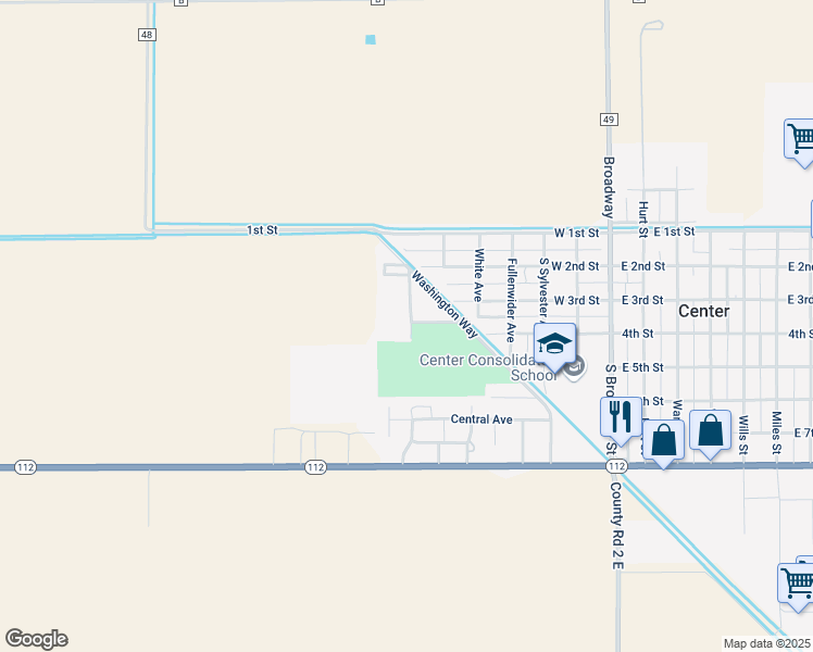 map of restaurants, bars, coffee shops, grocery stores, and more near 103 Garcia Street in Center