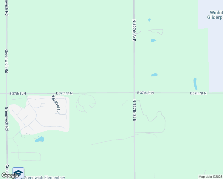 map of restaurants, bars, coffee shops, grocery stores, and more near 12514 East 37th Street North in Wichita