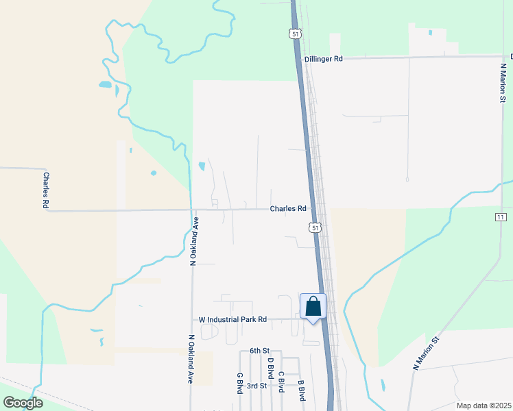 map of restaurants, bars, coffee shops, grocery stores, and more near Appolo Road in Carbondale