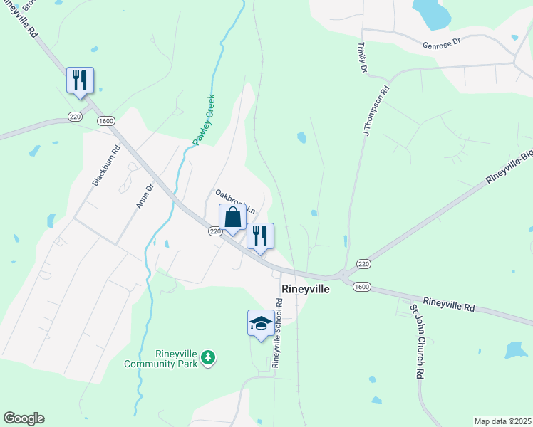 map of restaurants, bars, coffee shops, grocery stores, and more near 145 Pointers Court in Rineyville
