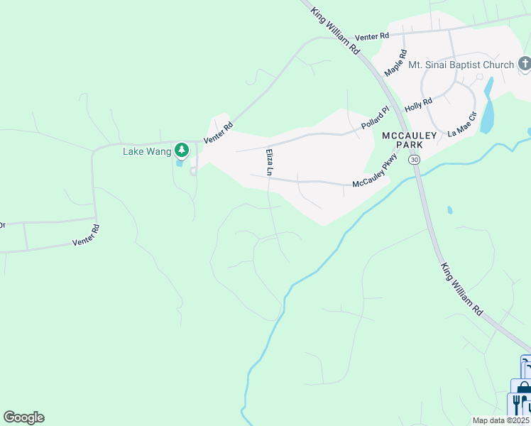 map of restaurants, bars, coffee shops, grocery stores, and more near 87 Estelle Terrace in Aylett