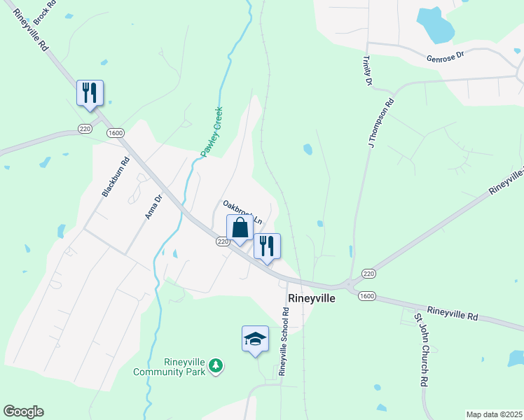 map of restaurants, bars, coffee shops, grocery stores, and more near 145 Pointers Court in Rineyville
