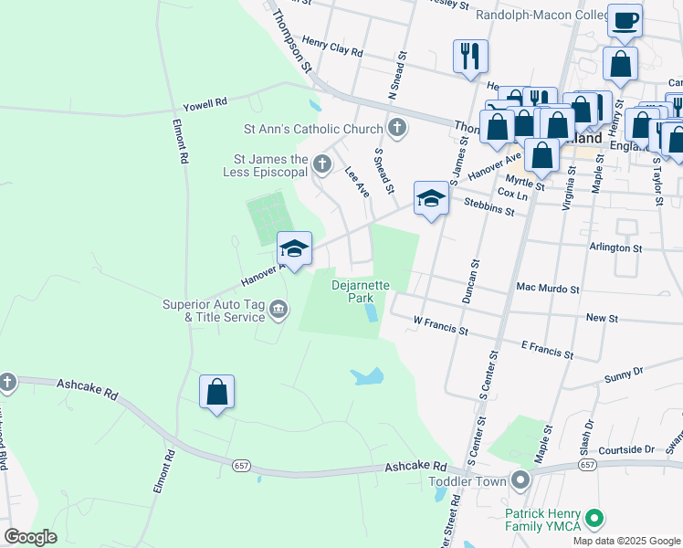 map of restaurants, bars, coffee shops, grocery stores, and more near 206 Beverly Road in Ashland