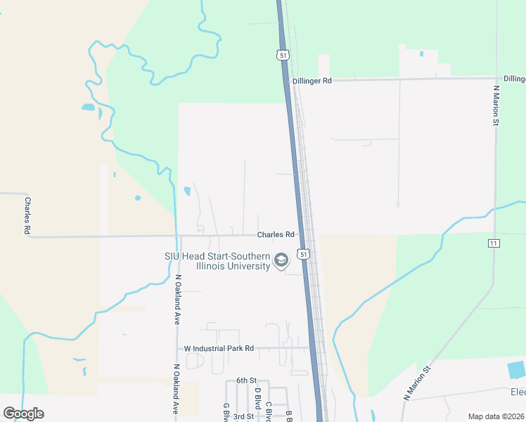 map of restaurants, bars, coffee shops, grocery stores, and more near 200-230 Charles Rd in Carbondale