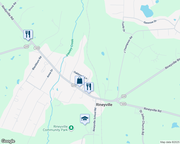 map of restaurants, bars, coffee shops, grocery stores, and more near 199 Pointers Court in Rineyville
