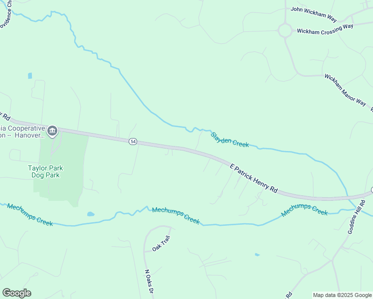 map of restaurants, bars, coffee shops, grocery stores, and more near 9300 East Patrick Henry Road in Ashland