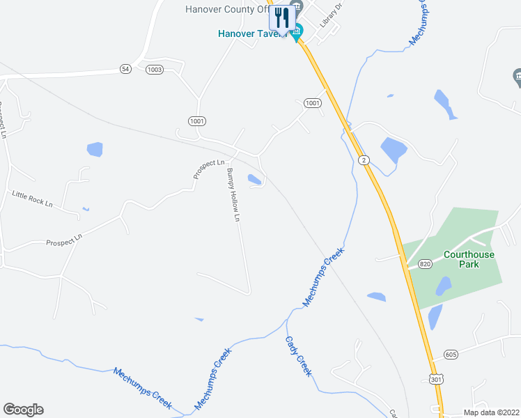 map of restaurants, bars, coffee shops, grocery stores, and more near 13203 Depot Road in Hanover