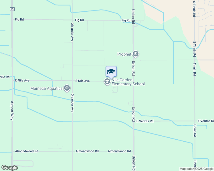 map of restaurants, bars, coffee shops, grocery stores, and more near 5700 East Nile Avenue in Manteca