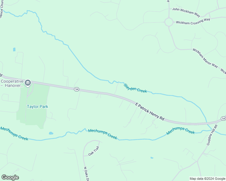 map of restaurants, bars, coffee shops, grocery stores, and more near 9300 East Patrick Henry Road in Ashland