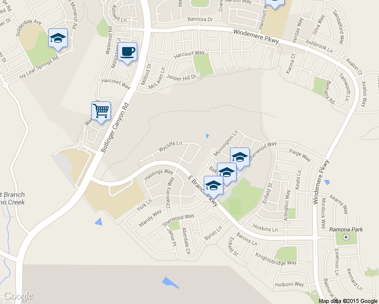 map of restaurants, bars, coffee shops, grocery stores, and more near 1238 Chancery Way in San Ramon