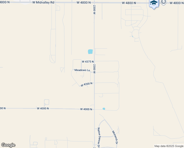 map of restaurants, bars, coffee shops, grocery stores, and more near 4262 North 2325 West in Cedar City