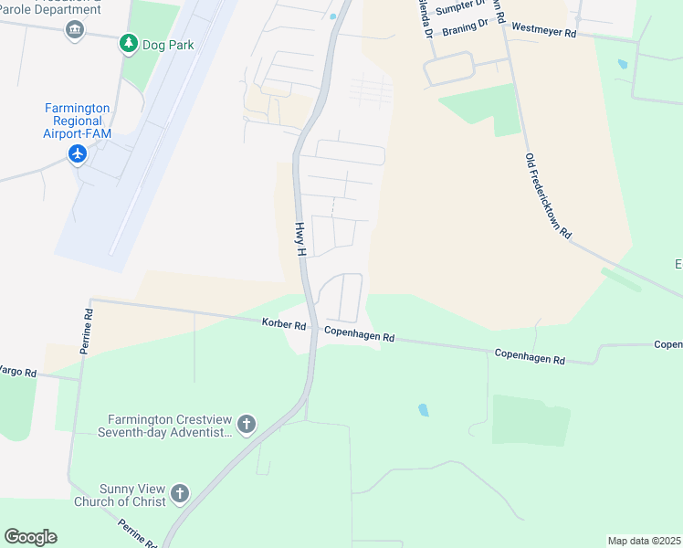 map of restaurants, bars, coffee shops, grocery stores, and more near 259 Cherry Creek Lane in Farmington