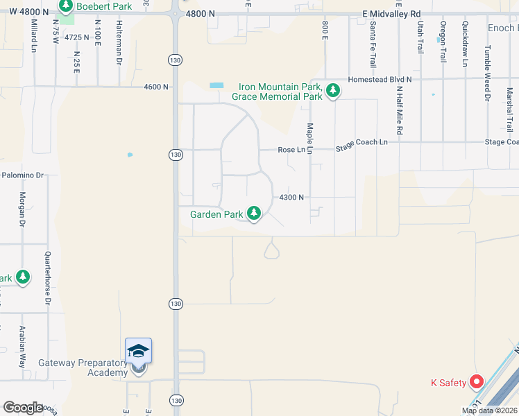 map of restaurants, bars, coffee shops, grocery stores, and more near 655 East Blue Sky Drive South in Cedar City