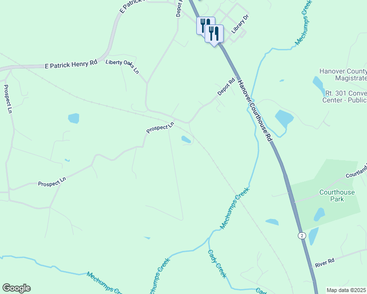 map of restaurants, bars, coffee shops, grocery stores, and more near 13203 Depot Road in Hanover