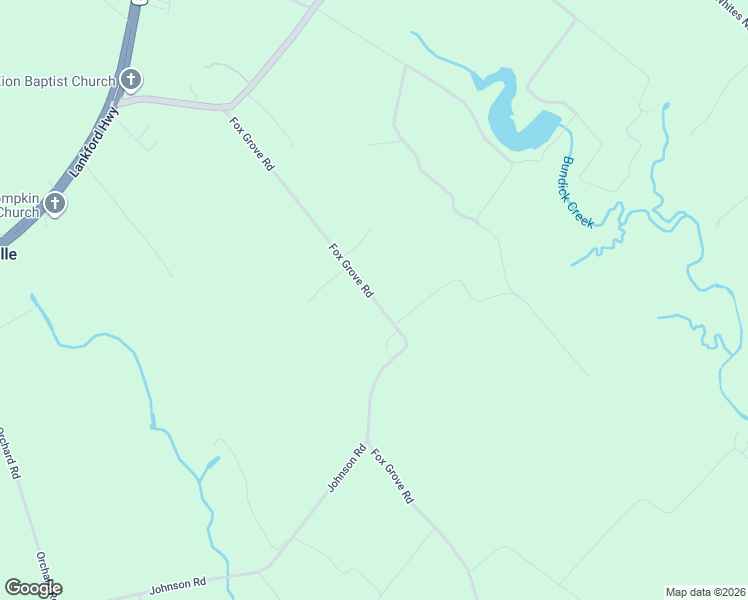 map of restaurants, bars, coffee shops, grocery stores, and more near 20552 Fox Grove Road in Parksley