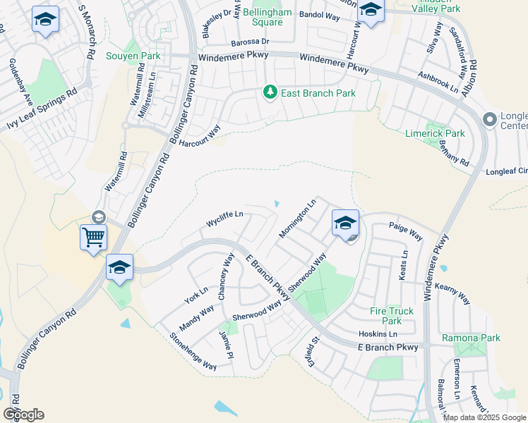 map of restaurants, bars, coffee shops, grocery stores, and more near 1628 Banbury Drive in San Ramon
