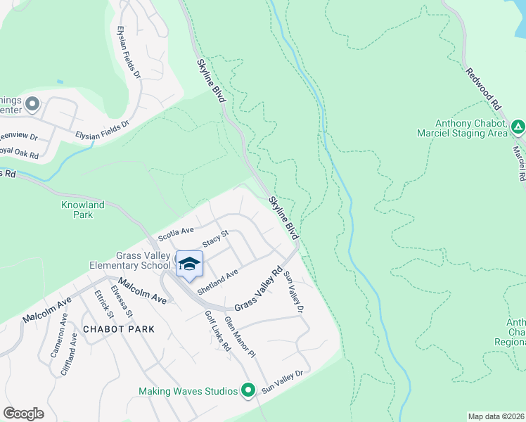 map of restaurants, bars, coffee shops, grocery stores, and more near 20 Marvin Court in Oakland
