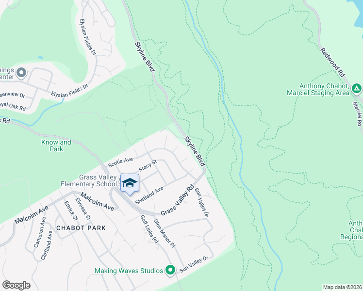 map of restaurants, bars, coffee shops, grocery stores, and more near 20 Marvin Court in Oakland