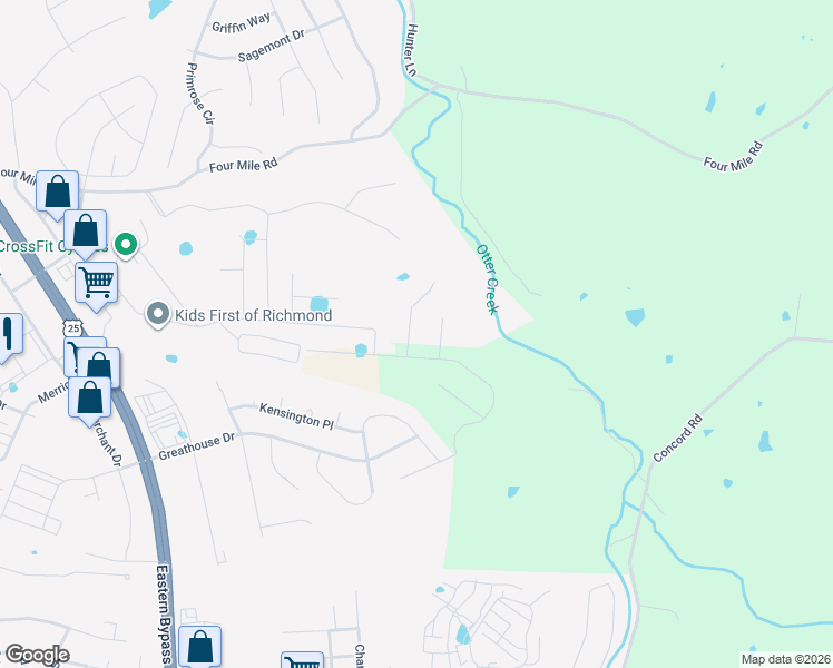 map of restaurants, bars, coffee shops, grocery stores, and more near 741 Amanda Court in Richmond