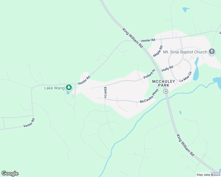 map of restaurants, bars, coffee shops, grocery stores, and more near 119 Pollard Place in Aylett