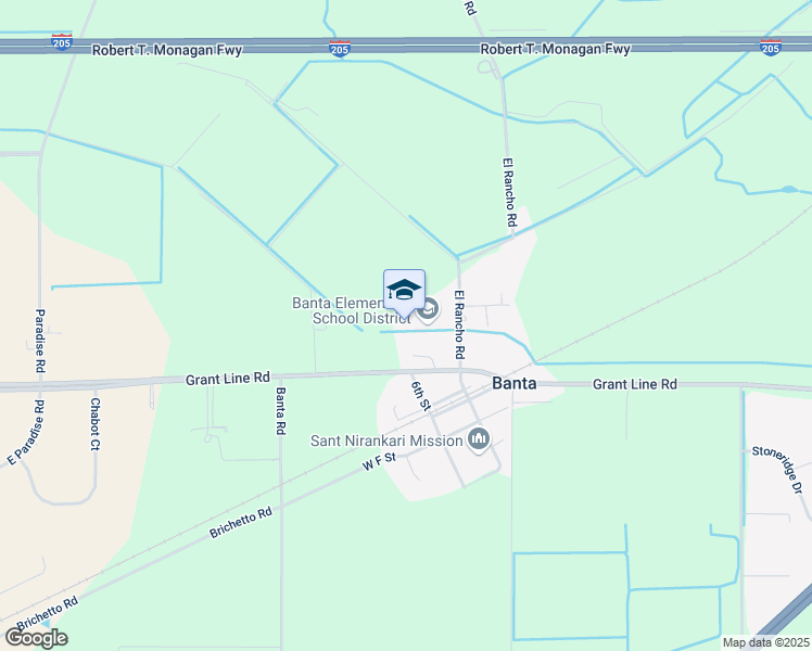 map of restaurants, bars, coffee shops, grocery stores, and more near 22345 El Rancho Road in Tracy