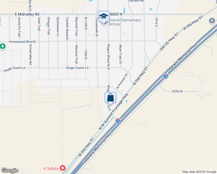 map of restaurants, bars, coffee shops, grocery stores, and more near 1668 Homestead Boulevard in Enoch